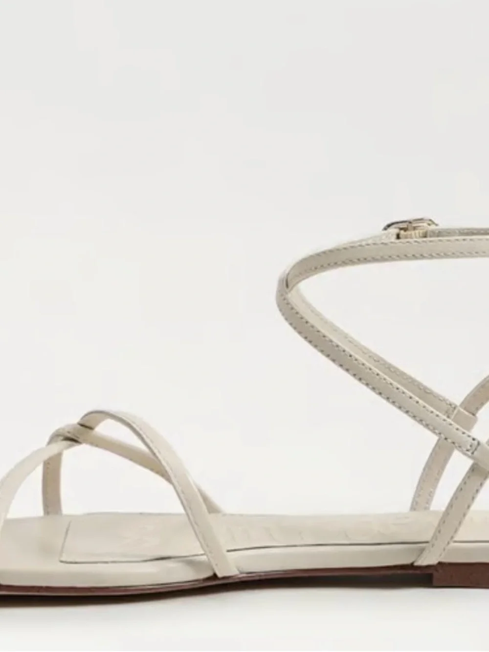 Sam Edelman Cream Strappy Wrap Sandals